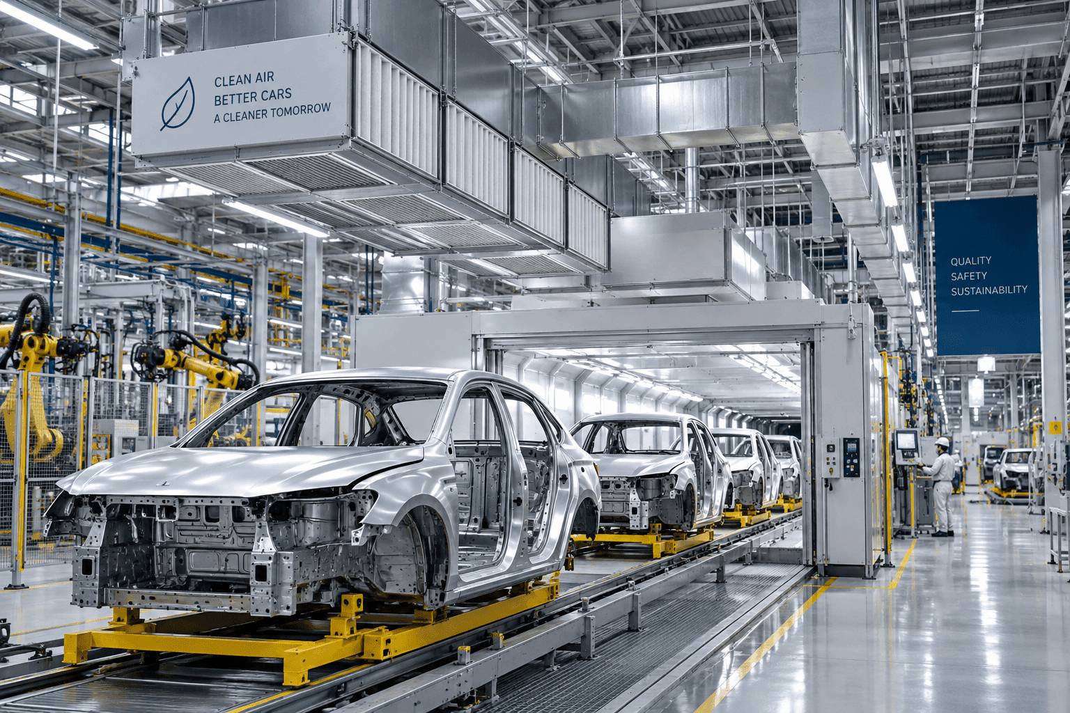 Modern automotive manufacturing / paint-line environment