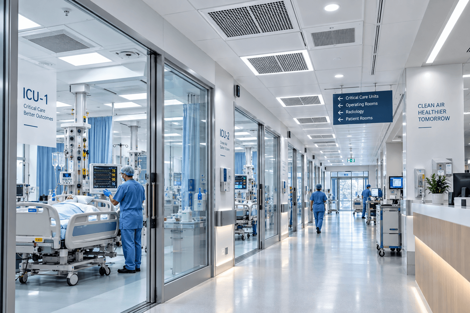 Hospital controlled ventilation environment